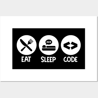 Eat Sleep Code Posters and Art